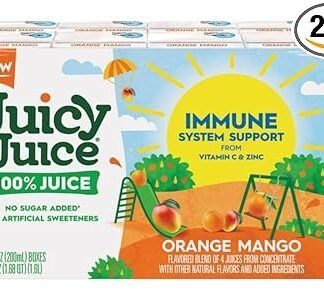 Juicy Juice 100% Juice, Orange Mango, 8 Boxes (Pack of 2).