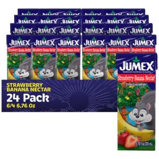 Jumex Strawberry Banana Nectar Juice Boxes for Kids - Fruit Juice Box with Straw - Mini Drinks for Kids - Made with Fresh Fruit Puree Concentrate - School Snacks & Smoothie Mix...