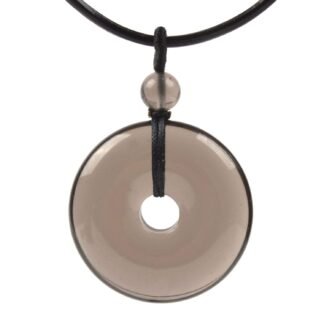 JUST IN STONES Gemstone 30mm Donut Beads Reiki Chakra Pendant Necklace Handmade Jewelry 22 Inch