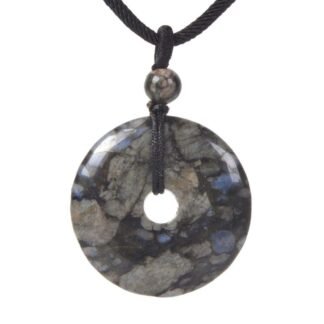 JUST IN STONES Gemstone 30mm Donut Beads Reiki Chakra Pendant Necklace Handmade Jewelry 22 Inch