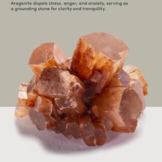 KALIFANO Natural Aragonite Cluster - High Energy Reiki Crystal Star Aragonito with Healing Properties - Information Card Included (Family Owned and Operated)