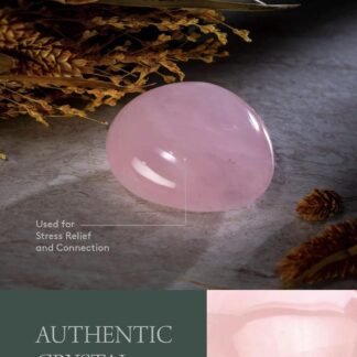 KALIFANO Palm Stone with Healing & Calming Effects - AAA+ Grade High Energy Worry Stone with Information Card - Reiki Crystal Used for Courage (Family Owned and Operated)