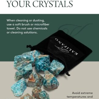 KALIFANO Rough with Healing & Calming Effects - AAA Grade High Energy Raw with Information Card - Reiki Crystal Used for Stress Relief and Tranquility (Family Owned and Operated)