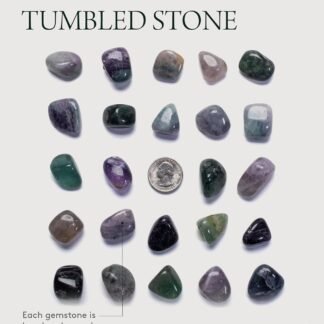 KALIFANO Tumbled Rainbow Fluorite Bundle (300+ Carats) - AAA+ Jewelry Grade Reiki Crystal - Fluorita Piedras Caidas for Wicca/Healing (Family Owned)