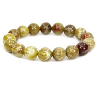 Keleny Semi Precious Stones Natural Gemstones 12mm Round Beads Crystal Stretch Bracelets 7 Inch Unisex