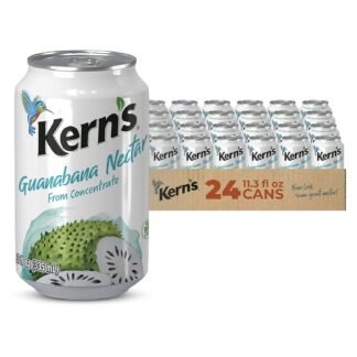 Kern’s Apricot Nectar Juice - Made with Fresh Fruit Puree & Apricot Juice Concentrate for Smoothie Mix, Cocktail Mixers, Kids Drink & Beverages - 11.3oz, 24 Pack Canned Drinks
