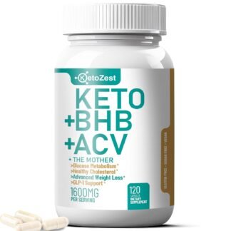 Keto ACV BHB Capsules 1600mg for Advanced Weight Loss & Belly Fat Burn - Organic Apple Cider Vinegar with The Mother Ketones Vegan Supplement - with Vitamin D3 Zinc Chromium for...