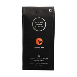 Kicking Horse Coffee, Smart Ass, Medium Roast, Ground,Certified Organic, Fairtrade, Kosher Coffee, 10 Ounce (Pack of 1)
