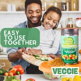 Kid’s Menu: Veggie - All Purpose Gourmet Seasoning | Hand Made Spice Blend | All Natural | Not Spicy | No MSG | Lower Sodium | Non GMO | Fun, Savory, Mild Flavor Seasoning |...
