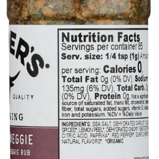 Kinders Organic Roasted Veggie Seasoning 3 Oz - lunas-mystic-emporium.com Kinders Organic Roasted Veggie Seasoning, 3 Oz