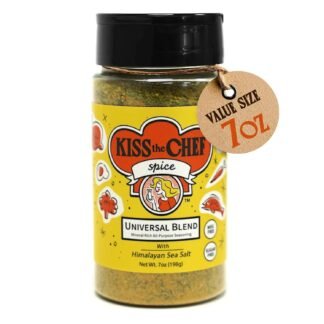 Kiss the Chef Seasoned Salt 7 oz – All Purpose Seasoning for Chicken, Meat, Veggies & Potatoes – Clean Ingredients, No MSG, Gluten Free, Zero Sugar – With Himalayan Pink Salt,...