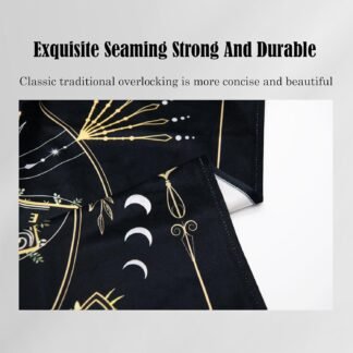 Knana Altar Cloth Witchcraft Velvet Tarot Mat Tarot Cloth for Reading with Celtic Cross Pattern - Hand