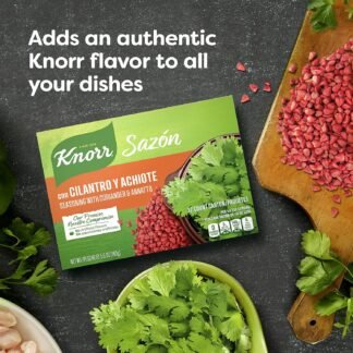 Knorr Sazón Flavorful Seasoning for Sauce, Meat, Poultry, Fish, Seafood, Stews, Rice, Beans, and Other Dishes Cilantro and Achiote No Artificial Flavors 5.6 oz 32 Count, Pack of 15