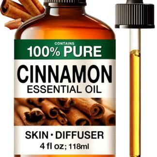 KUKKA Cinnamon Essential Oils - 4 Fl Oz - for Hair, Skin, Diffuser, Aromatherapy & DIY Soap Making Scent