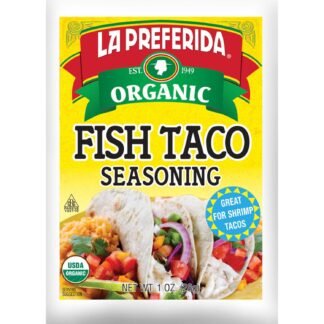 La Preferida Organic Fish Taco Seasoning (Chef-Crafted Mexican Spice Blend) Chili, Cumin & Oregano – USDA Certified, No Added Sugar. Great for Seafood, Veggies & Dressing, 1oz...