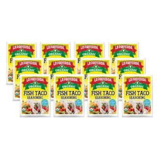 La Preferida Organic Fish Taco Seasoning (Chef-Crafted Mexican Spice Blend) Chili, Cumin & Oregano – USDA Certified, No Added Sugar. Great for Seafood, Veggies & Dressing, 1oz...