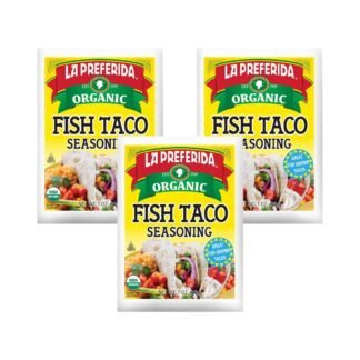 La Preferida Organic Fish Taco Seasoning (Chef-Crafted Mexican Spice Blend) Chili, Cumin & Oregano – USDA Certified, No Added Sugar. Great for Seafood, Veggies & Dressing, 1oz...
