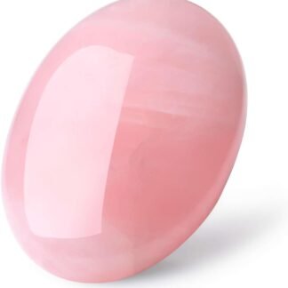 LAIDANLA Rose Quartz 2.4" Large Palm Stone Healing Crystals Natural Gemstones Calming Effects Energy Balancing Reiki Polished Worry Stone Cleansing Protection Anxiety Stress...