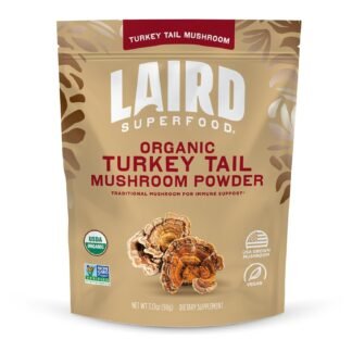 Laird Superfood Organic Reishi Mushroom Powder for Immune Support and Stress Relief, 3.17 oz. Bag, Pack of 1