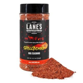 Lane's Spellbound Hot Sweet and Spicy Pork Rub Seasoning, All-Natural Butt Rub Seasoning, Rib Rubs for Smoking and Grilling, Made in USA, 12 Oz