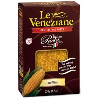 Le Veneziane Gluten Free Pasta Noodles ~ Anellini Noodles ~ Corn Pasta ~ 2 Count (8.8 Oz.)