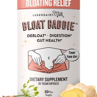 Legendairy Milk Digestive Enzymes for Women, Probiotics for Digestive Health, Gut Health Supplements, Bloating Relief for Women, Debloat Gas Relief w/Ginger & Fennel Bloat...