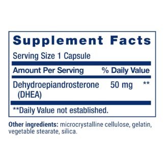 Life Extension DHEA 50 mg – Hormone Balance Supplement, Memory, Muscle Mass and Bone Density Support, Healthy Sex Drive, Gluten-Free, Non-GMO, 60 Capsules