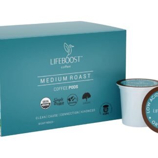 Lifeboost Medium Roast Low Acid Coffee K Cups - Single Origin Mold Free Non-GMO Organic Coffee Pods - Compatible with Keurig & Keurig 2 Machines - 10 Count