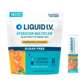 Liquid I.V.® Hydration Multiplier Sugar Free - Mandarin Orange | Electrolyte Powder Drink Mix | 1 Pack (14 Servings)