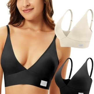 Livona Bras for Women - 3 Pack Sports Bra Bralettes with Support Workout Tops Wireless Bra Cami Crop Tank Tops