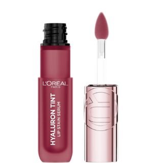 L'Oreal Paris Hyaluron Tint Lip Stain Serum, Long Lasting, Hydrating Lip Makeup Infused with Hyaluronic Acid, 601 Worth It (Pinky Nude)