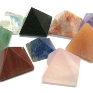 Lot of 9 Multi Crystal Loose Mini Pyramids Bagua Vaastu Crystal Healing Wellness Psychic Energy Feng Shui Reiki Positive Energy Home Office Gift Gemstone Metaphysical