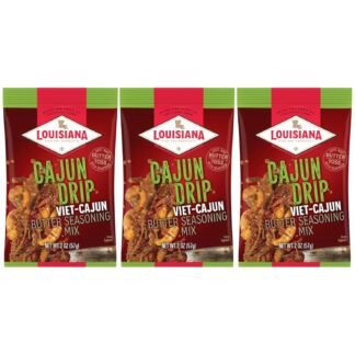 Louisiana Fish Fry Cajun Drip Viet-Cajun Butter Seasoning Mix - Seasoned Butter Sauce for Seafood - 2 oz. Bag (Pack of 3) - Just Add Butter and Toss with Seafood - Add a Burst...