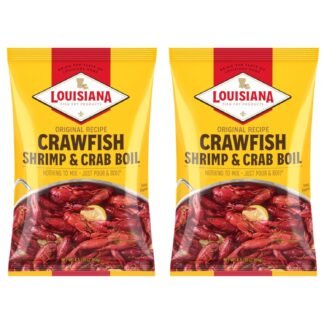 Louisiana Fish Fry Products Crawfish, Shrimp & Crab Boil Seasoning - Spicy & Delicious Seafood Powder Complete Seasoning - Low Salt Cajun Seasoning 4.5 lbs (Pack of 2 Bags)