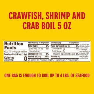 Louisiana Fish Fry Products Crawfish, Shrimp & Crab Boil Seasoning - Spicy & Delicious Seafood Powder Complete Seasoning - Low Salt Cajun Seasoning (5 Ounce (Pack of 1))