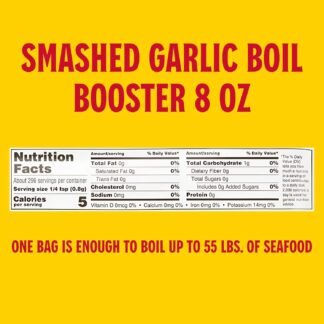 Louisiana Fish Fry Products Smashed Garlic Boil Booster - Garlic and Onion Flavors - Crab, Shrimp, Crawfish Seasonings, Mix and Spice Enhancer - Low Salt Cajun Seasoning 8 oz...