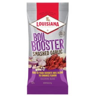 Louisiana Fish Fry Products Smashed Garlic Boil Booster - Garlic and Onion Flavors - Crab, Shrimp, Crawfish Seasonings, Mix and Spice Enhancer - Low Salt Cajun Seasoning 8 oz...