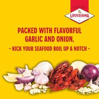 Louisiana Fish Fry Products Smashed Garlic Boil Booster - Garlic and Onion Flavors - Crab, Shrimp, Crawfish Seasonings, Mix and Spice Enhancer - Low Salt Cajun Seasoning 8 oz...