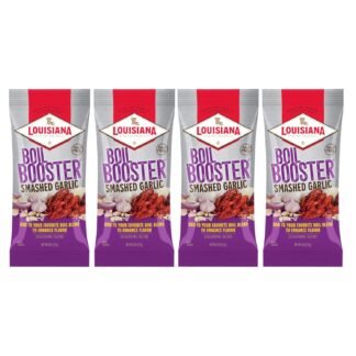 Louisiana Fish Fry Products Smashed Garlic Boil Booster - Garlic and Onion Flavors - Crab, Shrimp, Crawfish Seasonings, Mix and Spice Enhancer - Low Salt Cajun Seasoning 8 oz...