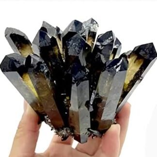 Loverain 1lb Natural Raw Quartz Crystal Cluster Healing Stones Crystal Point Specimen Home Decoration Raw Crystals (Smoky Crystal Cluster)
