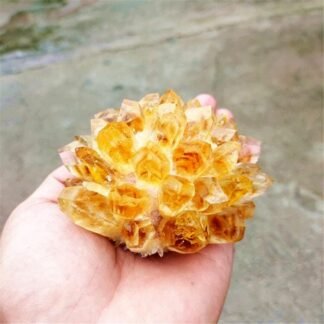 Loverain 1lb New Find Citrine Phantom Quartz Crystal Cluster Specimen Crystal Decoration