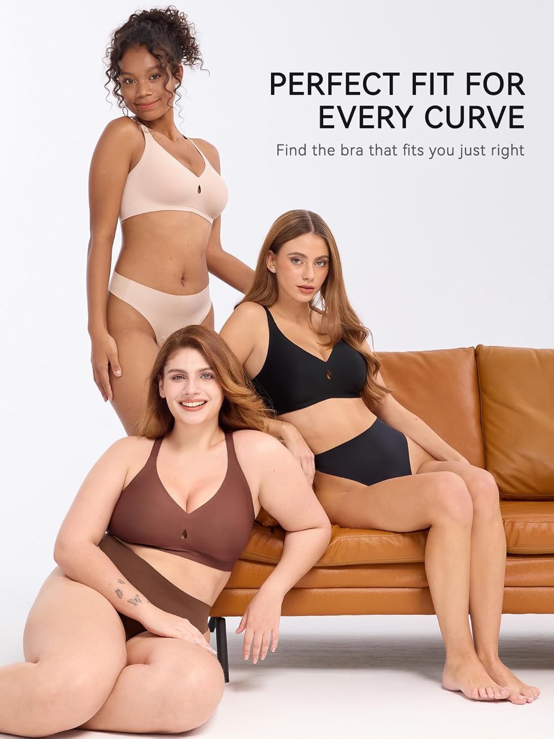 LUCKMEEY Bras for Women No Underwire Wireless Bras - Seamless Push Up Full Coverage Bralettes Comfortable Everyday Bra - lunas-mystic-emporium.com LUCKMEEY Bras for Women No Underwire Wireless Bras - Seamless Push Up Full Coverage Bralettes Comfortable Everyday Bra