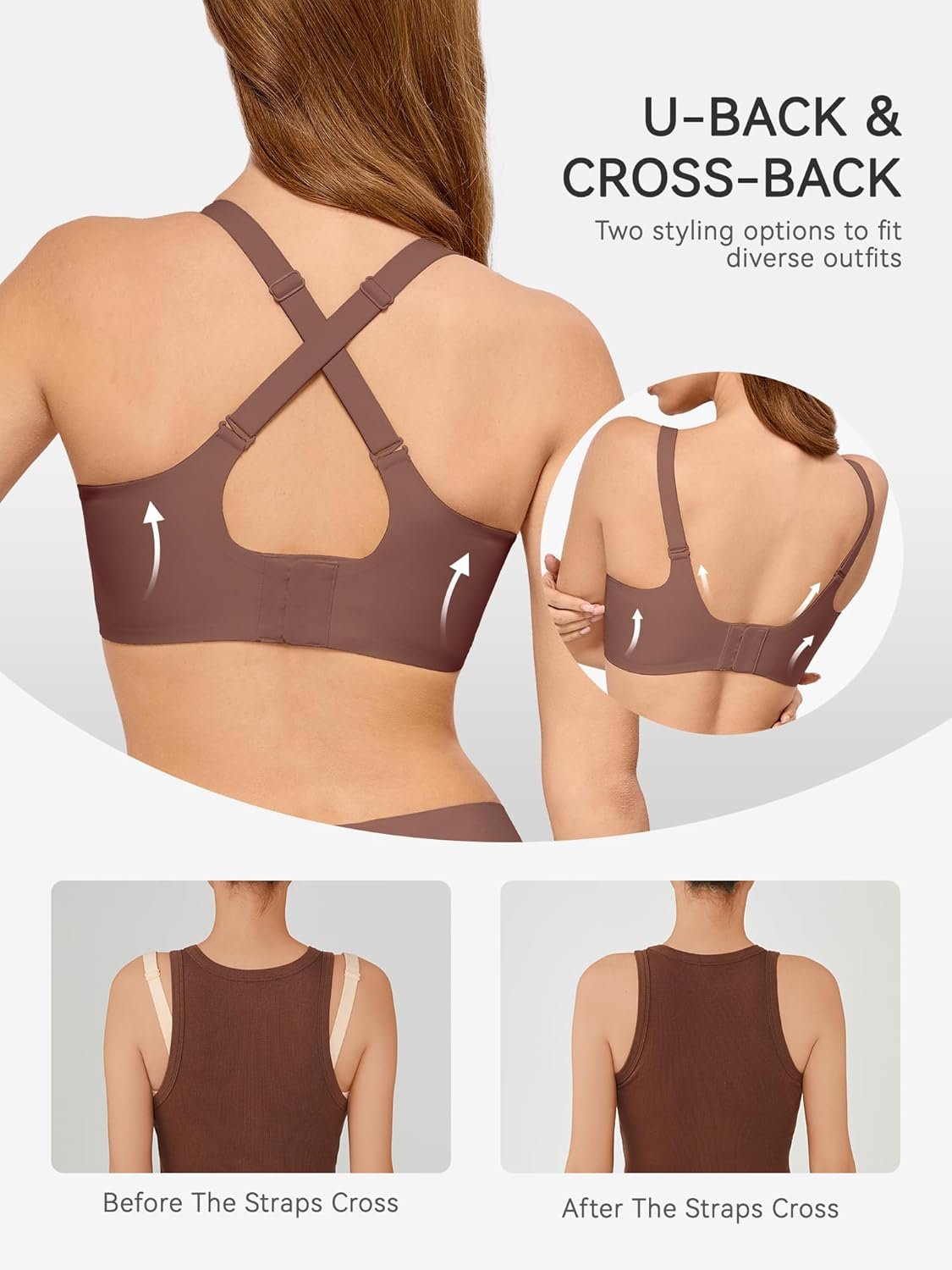 LUCKMEEY Bras for Women No Underwire Wireless Bras - Seamless Push Up Full Coverage Bralettes Comfortable Everyday Bra - lunas-mystic-emporium.com LUCKMEEY Bras for Women No Underwire Wireless Bras - Seamless Push Up Full Coverage Bralettes Comfortable Everyday Bra