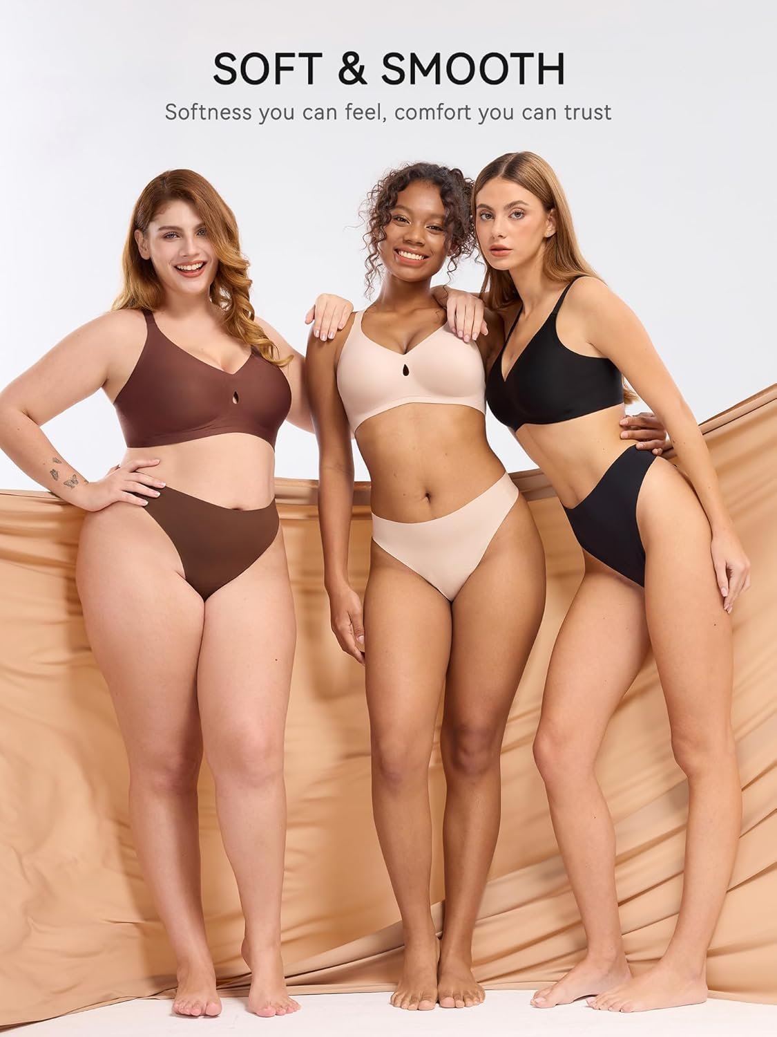 LUCKMEEY Bras for Women No Underwire Wireless Bras - Seamless Push Up Full Coverage Bralettes Comfortable Everyday Bra - lunas-mystic-emporium.com LUCKMEEY Bras for Women No Underwire Wireless Bras - Seamless Push Up Full Coverage Bralettes Comfortable Everyday Bra