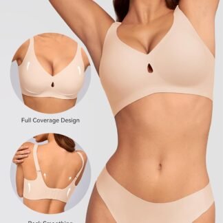 LUCKMEEY Bras for Women No Underwire Wireless Bras - Seamless Push Up Full Coverage Bralettes Comfortable Everyday Bra