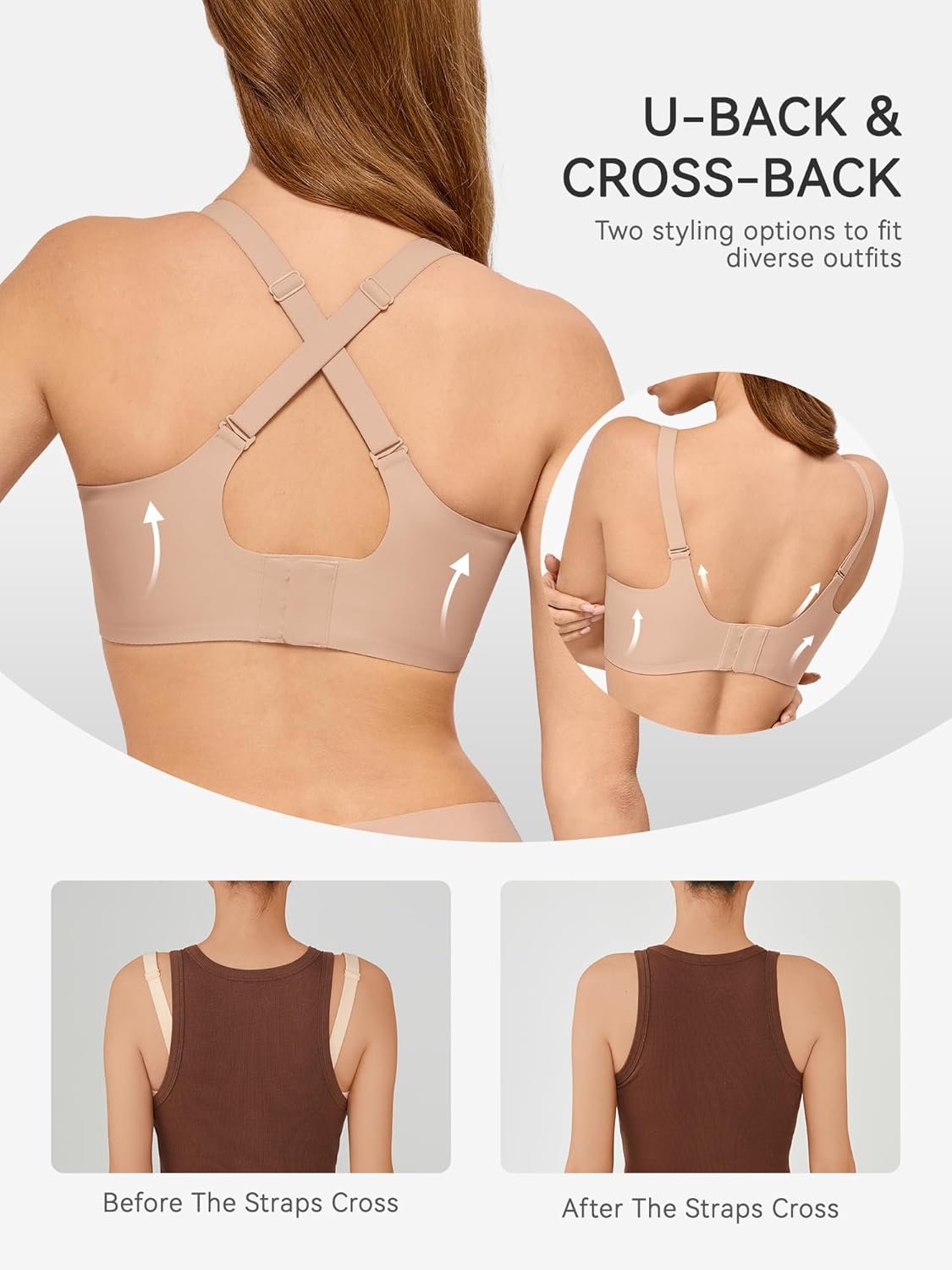 LUCKMEEY Bras for Women No Underwire Wireless Bras - Seamless Push Up Full Coverage Bralettes Comfortable Everyday Bra - lunas-mystic-emporium.com LUCKMEEY Bras for Women No Underwire Wireless Bras - Seamless Push Up Full Coverage Bralettes Comfortable Everyday Bra