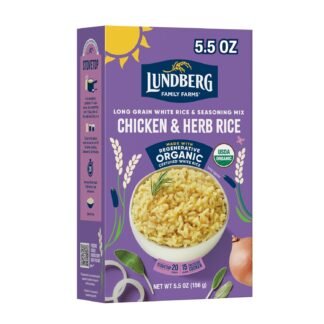 Lundberg Organic Chicken & Herb Seasoned Rice - Regenerative Organic Certified Long Grain White Rice & Seasoning Mix, Gluten Free, 5.5 Ounce