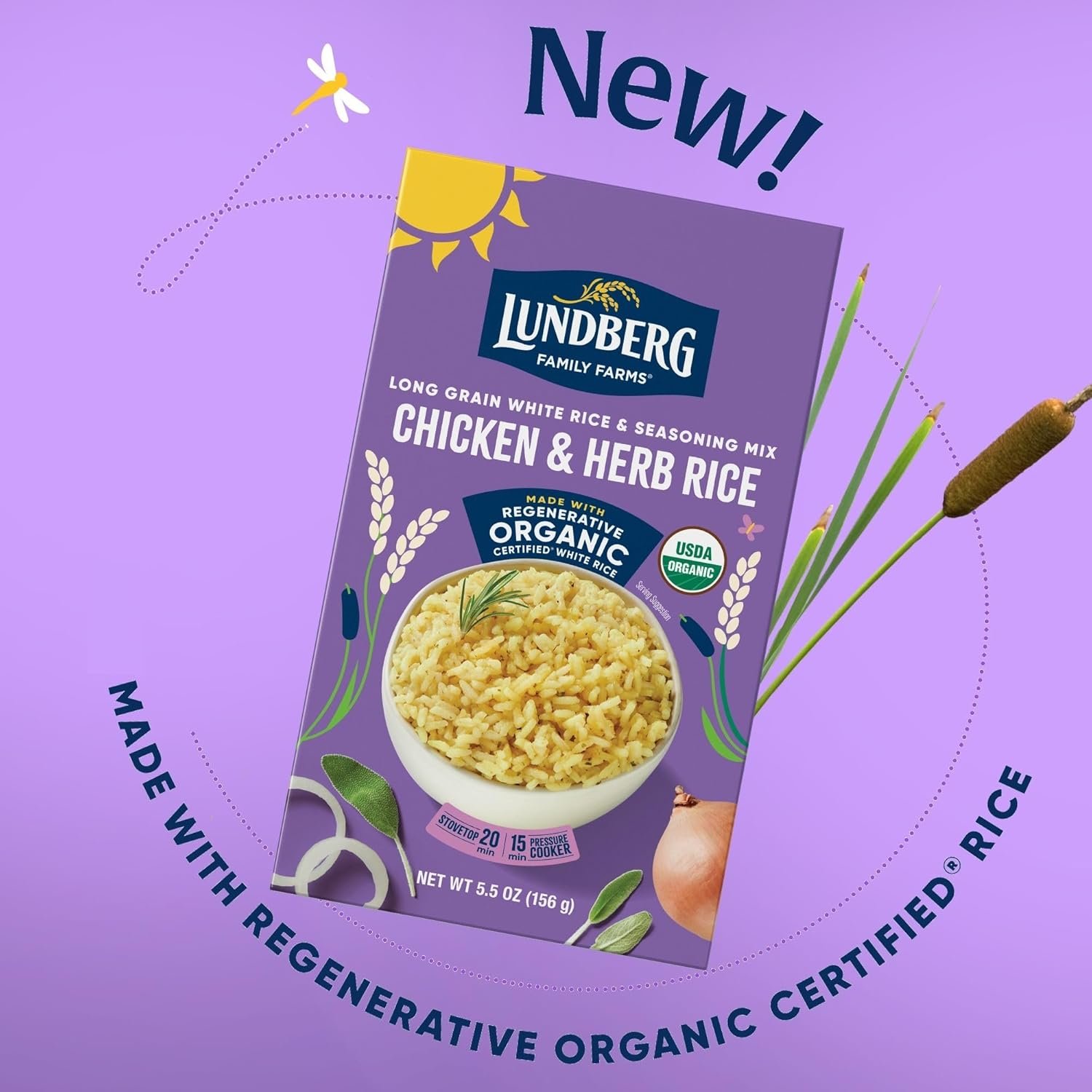 Lundberg Organic Chicken Herb Seasoned Rice - Regenerative Organic Certified Long Grain White Rice Seasoning Mix Gluten Free 55 Ounce - lunas-mystic-emporium.com Lundberg Organic Chicken & Herb Seasoned Rice - Regenerative Organic Certified Long Grain White Rice & Seasoning Mix, Gluten Free, 5.5 Ounce