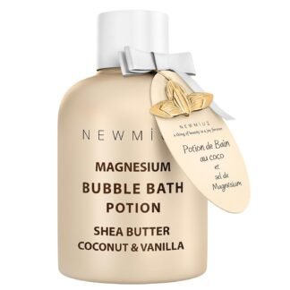 Magnesium Bubble Bath - Long Lasting Foaming Bubbles - Moisturizing - Shea Butter Coconut Vanilla - Relaxing Stress Relief - Calming Self Care Spa Gift for Birthday Christmas