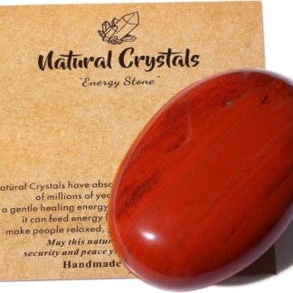 MAIBAOTA 2.4" Large Red Jasper Crystals Stone Polished Palm Stone Healing Crystals 0.7" Thick Natural Reiki Gemstone Worry Stone Energy Balancing Anxiety Stress Relief...